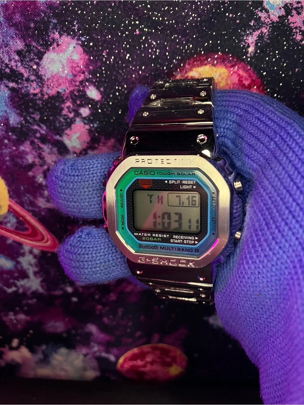 Custom G Shock Silver Metal Style Colorway